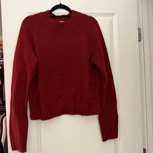 Vince Rich Red Cashmere Crew Neck Sweater